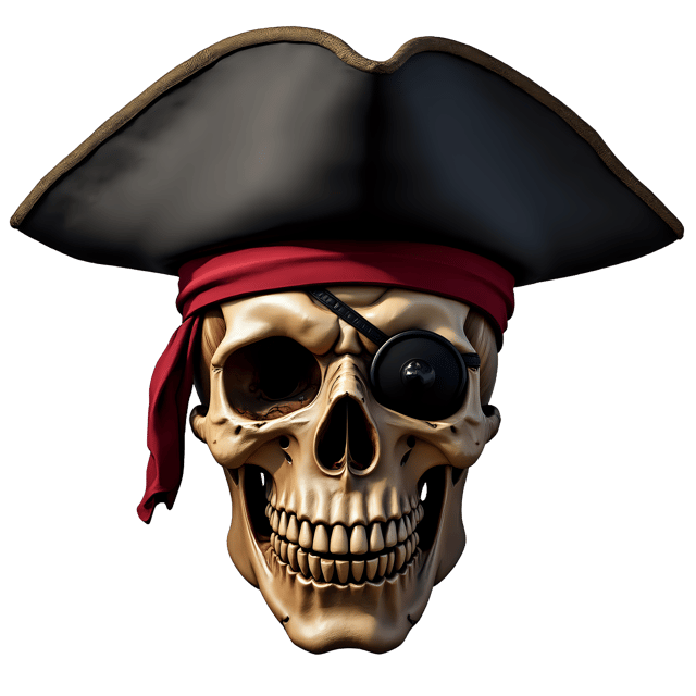 Free transparent PNG: Pirate with Eyepatch PNG  Perfect for Nautical Themes, Crafts  Decor