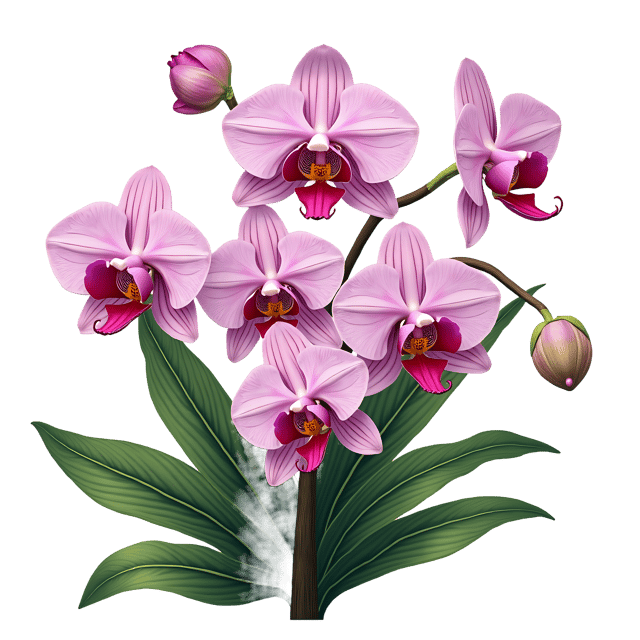 Free transparent PNG: Orchids Spell I Tropical Floral Pattern PNG