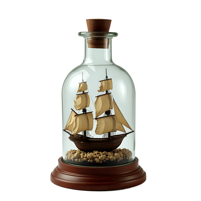 Free transparent PNG: Ship in a Bottle PNG Clipart  Ideal for Nautical Themes, Crafts  Decor