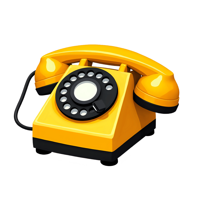 Free transparent PNG: Yellow Phone with Black Dial  Retro Phone Clipart, free download png