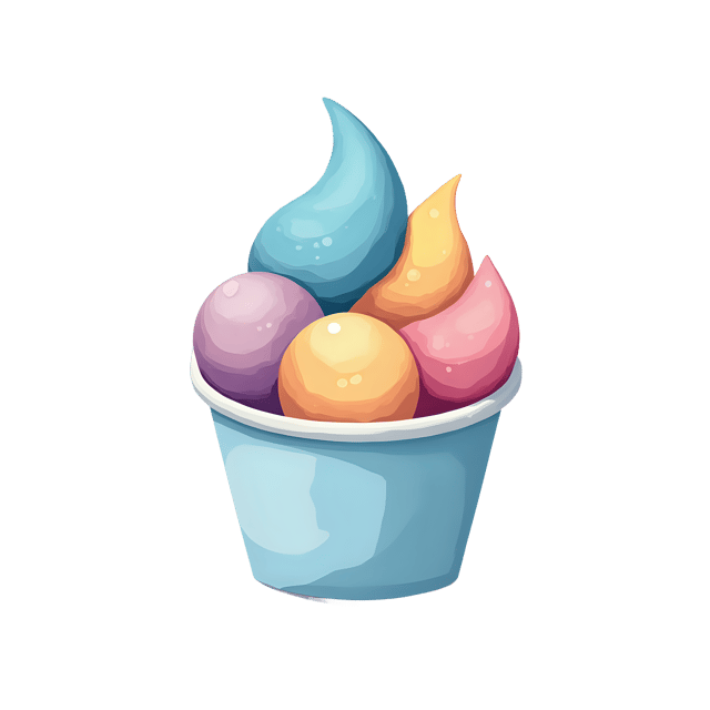 Free transparent PNG: Gelato Cup  Pastel Colors Dessert Clipart, free downloadable png
