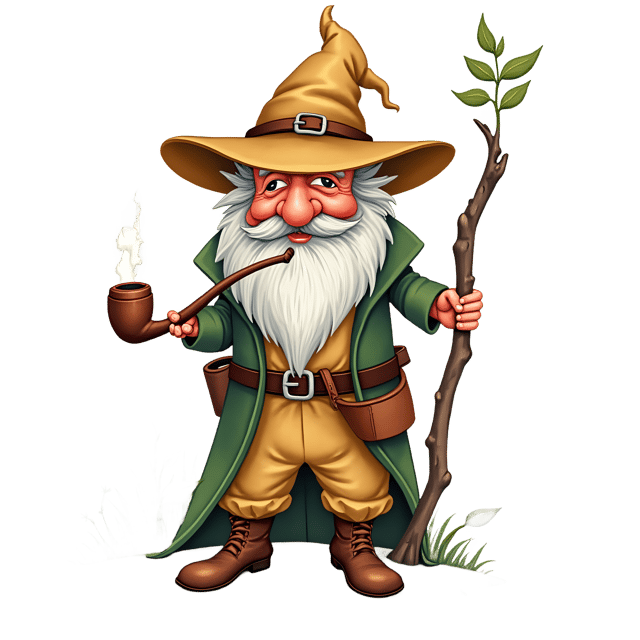 Free transparent PNG: Wizard with Pipe  Fantasy Clipart, free downloadable png