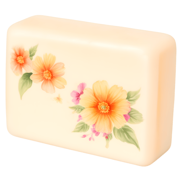 Free transparent PNG: Flowery Soap Bar Transparent PNG
