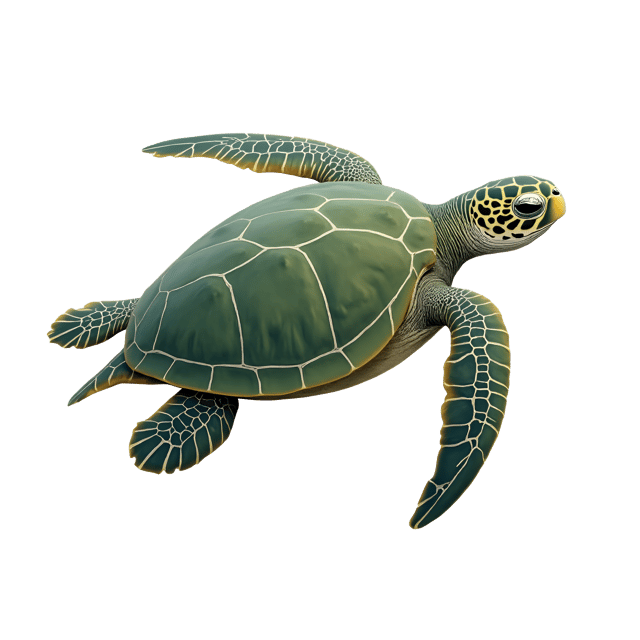 Free transparent PNG: Magnificent Spotted Sea Turtle Illustration with Transparent Background