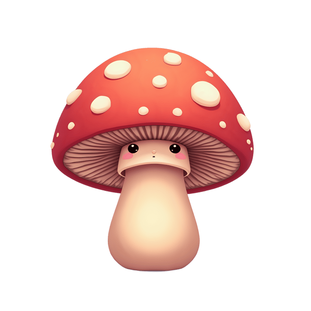 Free transparent PNG: Polka-Dot Mushroom PNG with Transparent Background for Unique and Quirky Design