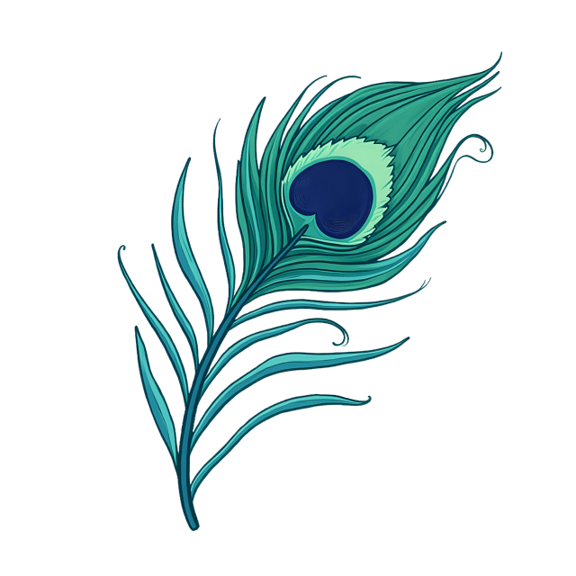 Free transparent PNG: Iridescent Peacock Feather  Free Downloadable PNG Clipart