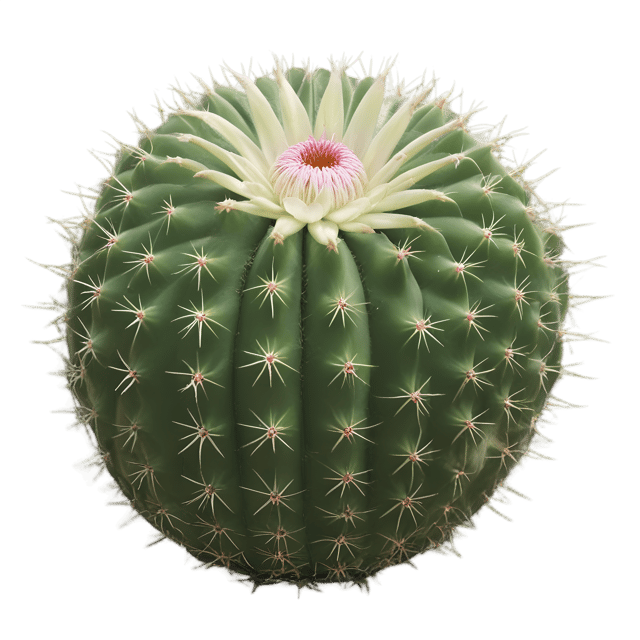 Free transparent PNG: Ferocactus Cactus PNG with Transparent Background for Botanical Art and Design