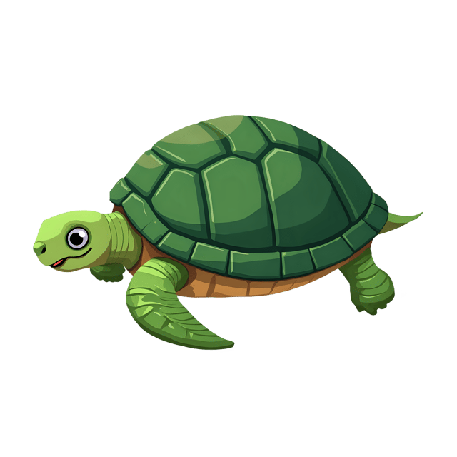Free transparent PNG: Huge Green Turtle PNG with Scaly Shell and Flippers for Nature and Marine Life Imagery