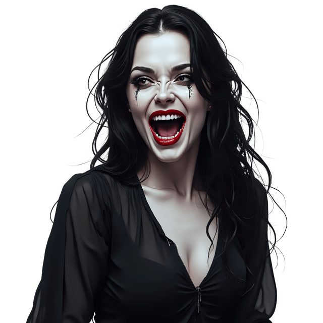 Free transparent PNG: Gothic Vampire PNG with Pale Skin and Dark Attire for Art and Design