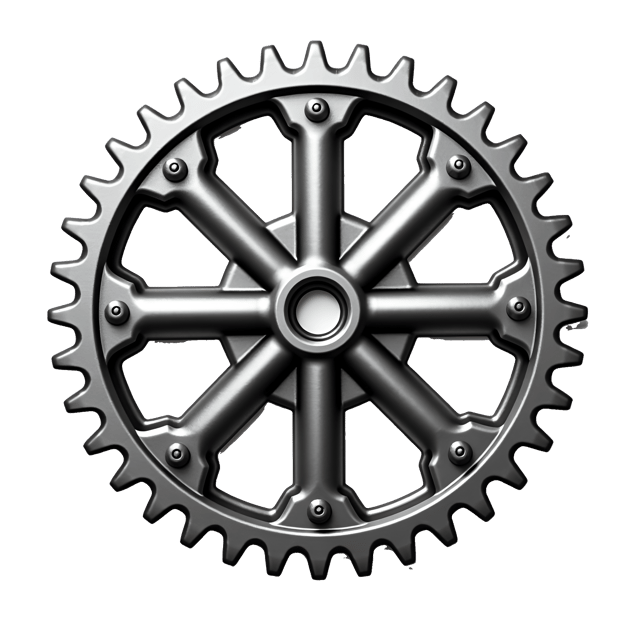 Free transparent PNG: Silver Gear Ornament PNG with Transparent Background
