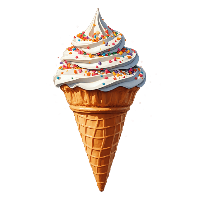 Free transparent PNG: Sprinkle-Covered Cone  Cute Dessert Clipart, Free Downloadable PNG
