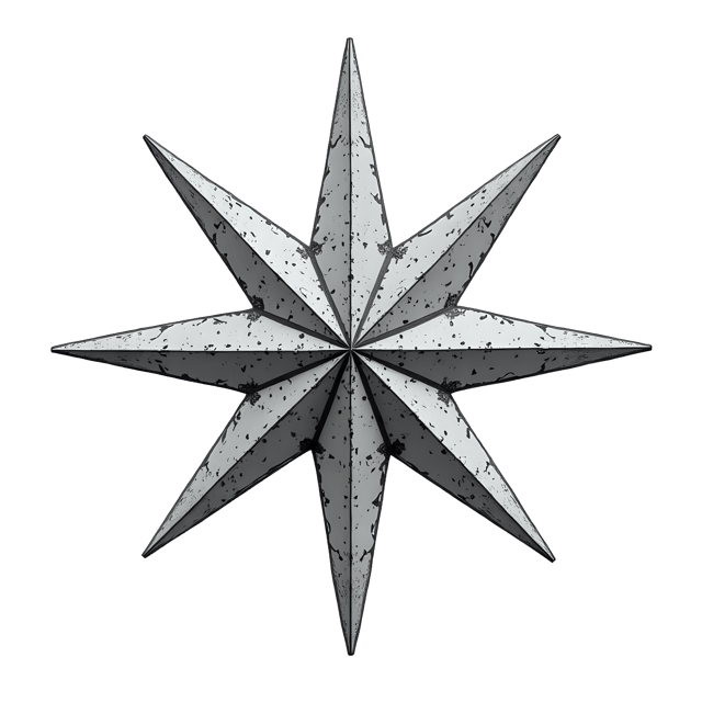 Free transparent PNG: Silver Star Ornament with Tiny Mirrors  Free Downloadable PNG Clipart