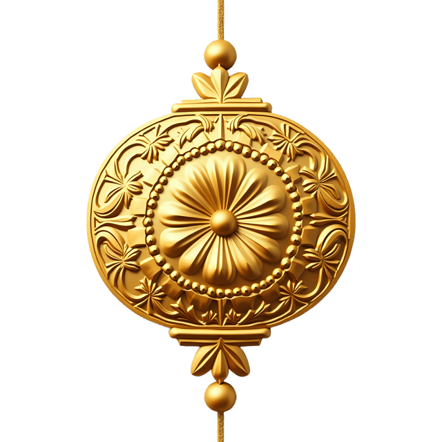 Free transparent PNG: Gold Hanging Ornament with Floral Carving  Free Downloadable PNG Clipart