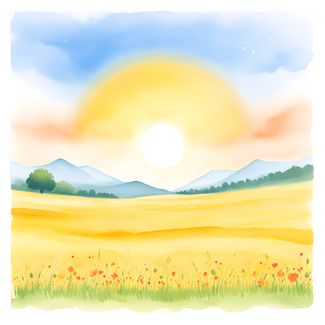 Free transparent PNG: Golden Horizon Serene Meadow PNG Digital Art for Nature and Landscape Design