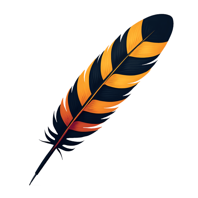 Free transparent PNG: Striped Bird Feather  High Contrast Design, free downloadable png