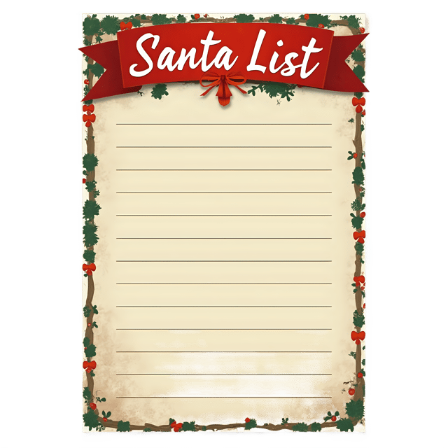 Free transparent PNG: Santas List PNG Clipart  Perfect for Holiday Crafts  Projects