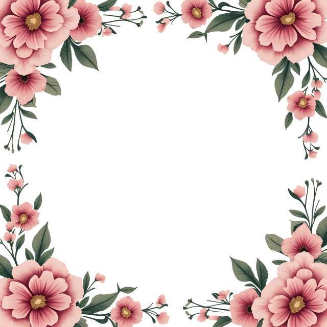 Free transparent PNG: Floral Pattern Frame PNG Clipart  Perfect for Design Projects  Crafts
