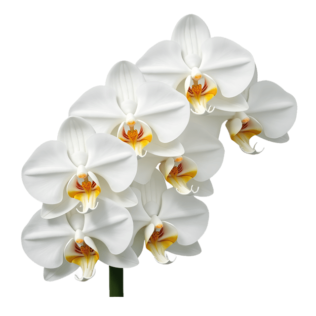 Free transparent PNG: Pearlescent Orchid Arrangement  Elegant White Flower Design, Free Shimmer Download PNG