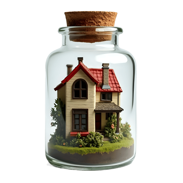 Free transparent PNG: Tiny House in a Bottle PNG Clipart  Ideal for Miniature Projects  Unique Decor