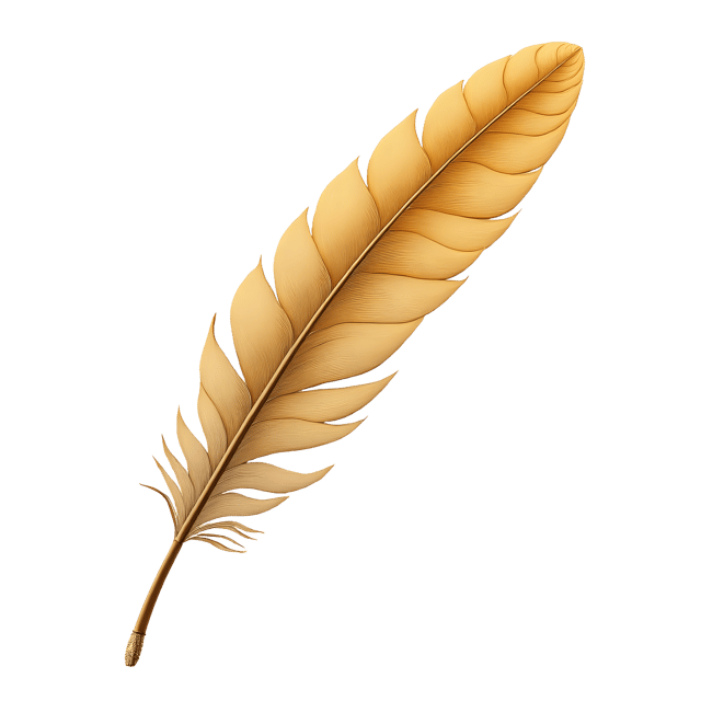 Free transparent PNG: Long Quill Feather with Golden Nib  Elegant Clipart, free transparent png download