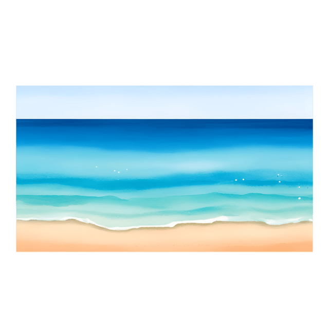 Free transparent PNG: Tranquil Ocean Morning PNG with Soft Lighting for Relaxing Decor