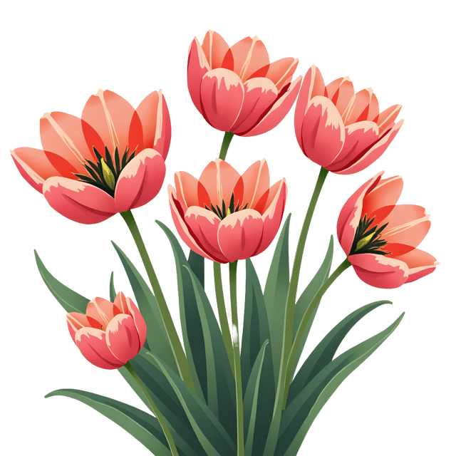 Free transparent PNG: Blooming Tulips  Spring Clipart, free downloadable png