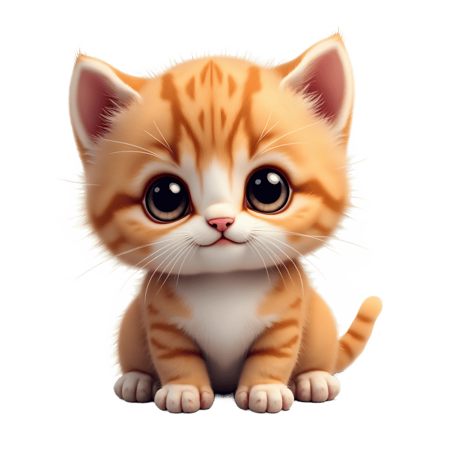 Free transparent PNG: Curious Felted Kitten PNG with Transparent Background for Creative Use