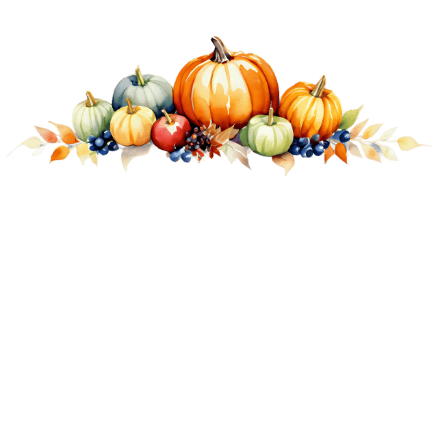 Free transparent PNG: Thanksgiving Watercolor Centerpiece PNG – Transparent Illustration for Holiday Decor & Crafts