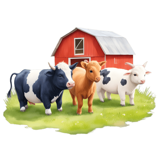 Free transparent PNG: Colorful Farm Animal PNG with Transparent Background for Playful Imagery