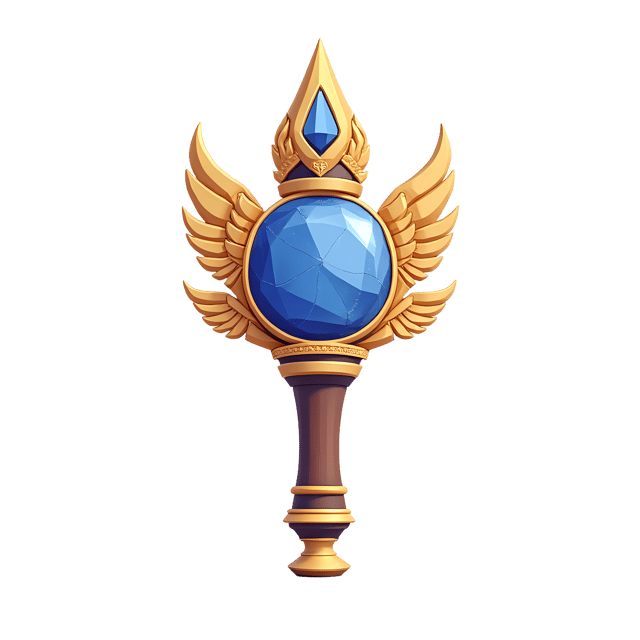 Free transparent PNG: Ceremonial Mace with Diamonds and Lapis Lazuli Inlay - PNG Format