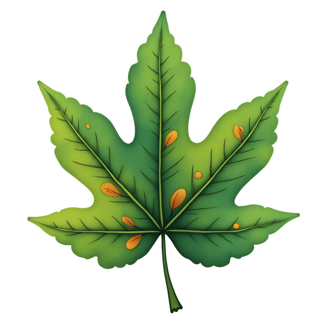 Free transparent PNG: Emerald Green Alder Leaf Watercolor Illustration with Orange Hints and Natural Sheen