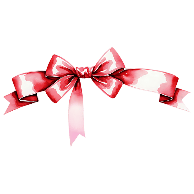 Free transparent PNG: Rosy Ribbon Trim Watercolor Illustration – Transparent PNG Clipart