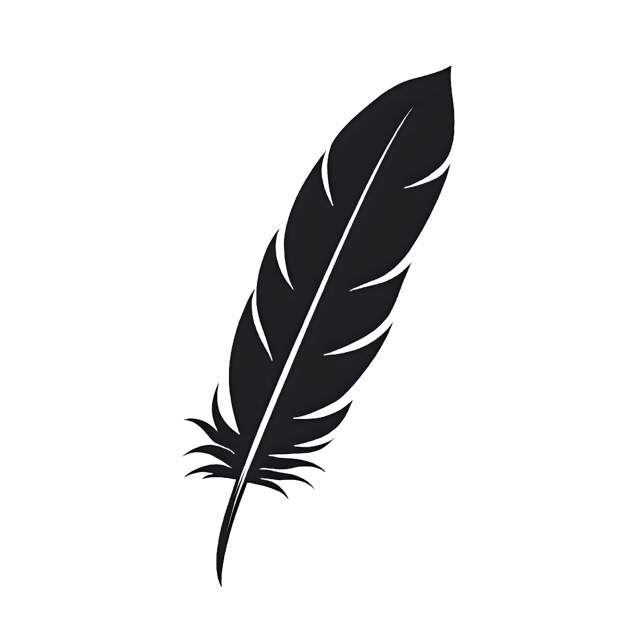 Free transparent PNG: Shadowed Feather Silhouette  Free PNG Download for Art Projects