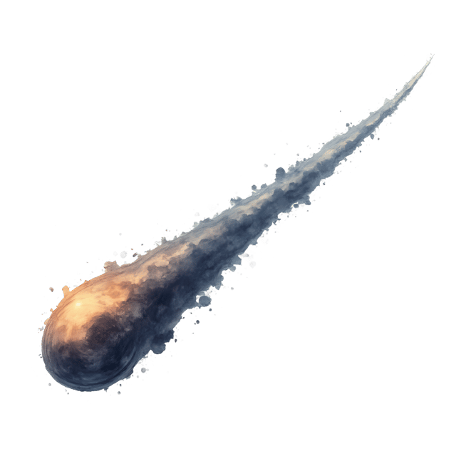 Free transparent PNG: Comet with Tail and Dust Trail  Space Clipart, free transparent png download