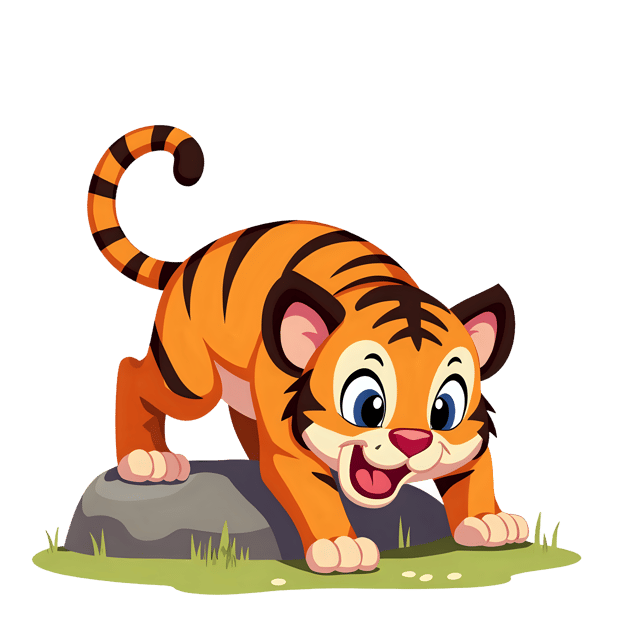 Free transparent PNG: Powerful Tiger Pouncing on Prey Transparent Background PNG