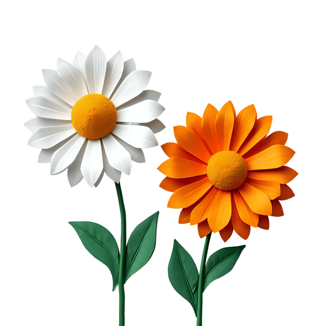 Free transparent PNG: Daisy and Marigold Flowers PNG  Perfect for Garden Designs, Crafts  Decor