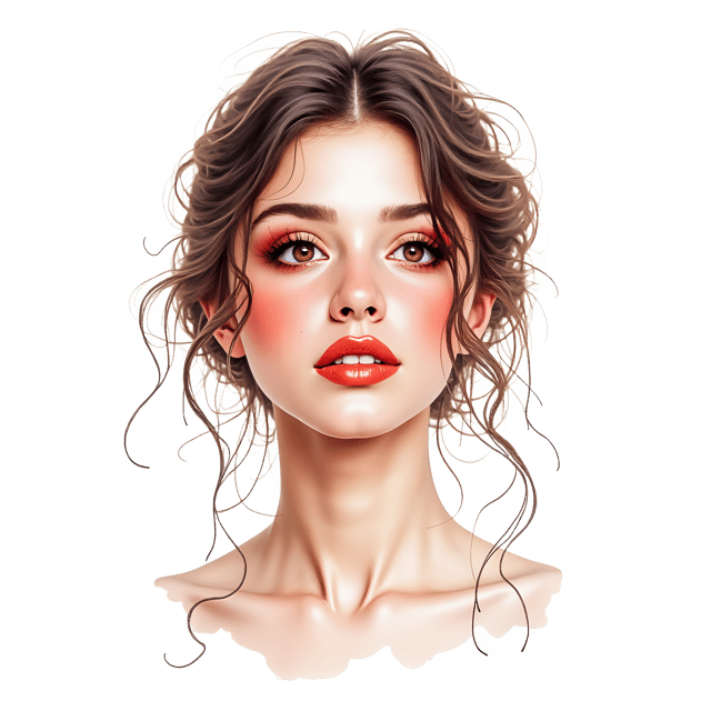 Free transparent PNG: Dreamy Expression Portrait PNG Download  Ideal for Artistic Projects, Decor  Creative Design