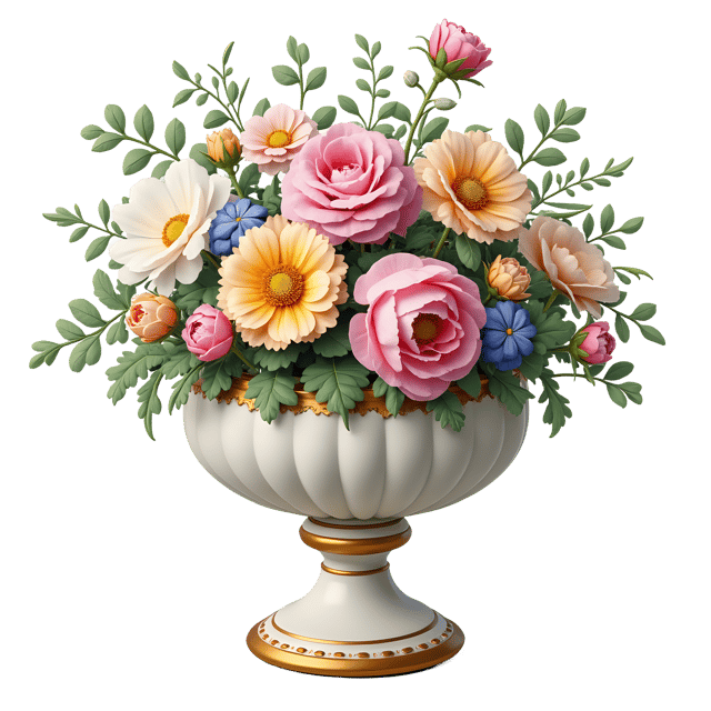 Free transparent PNG: Porcelain Floral Urn PNG Clipart  Perfect for Memorial, Decoration  Crafting