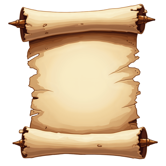 Free transparent PNG: Scroll with Script and Worn Parchment  Medieval Clipart, free transparent png download