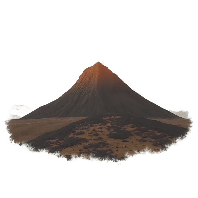 Free transparent PNG: Volcanic Landscape PNG  Perfect for Nature Designs, Crafts  Decor