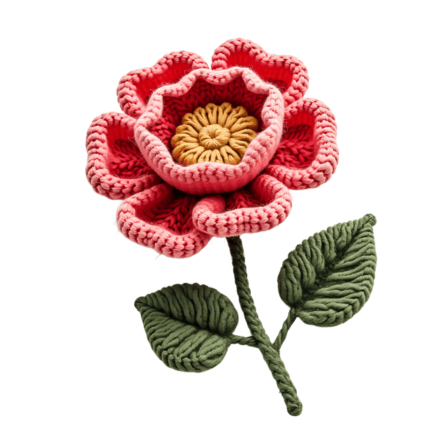 Free transparent PNG: Knitted Flower PNG Clipart  Ideal for Crafts, Decor  Design Projects