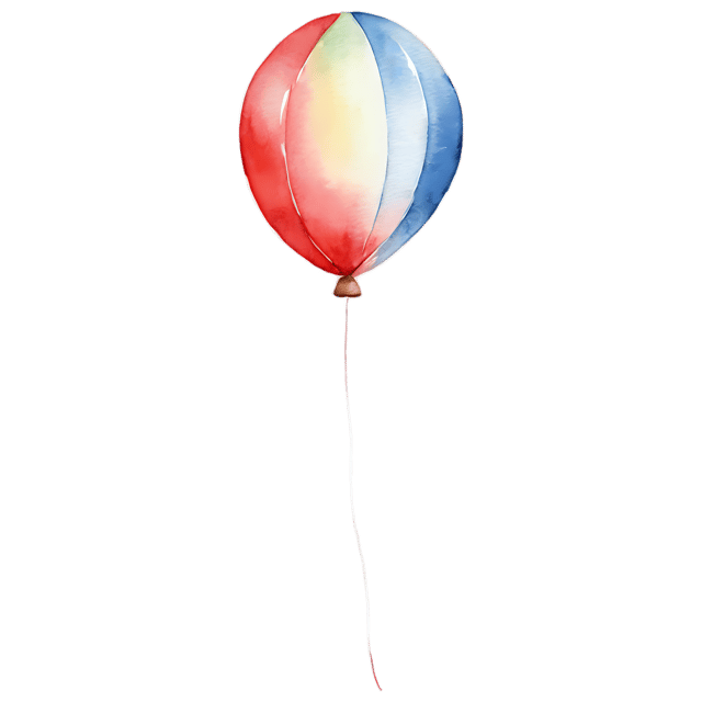 Free transparent PNG: Watercolor Balloon Transparent PNG – Gentle Illustration for Decor & Crafts