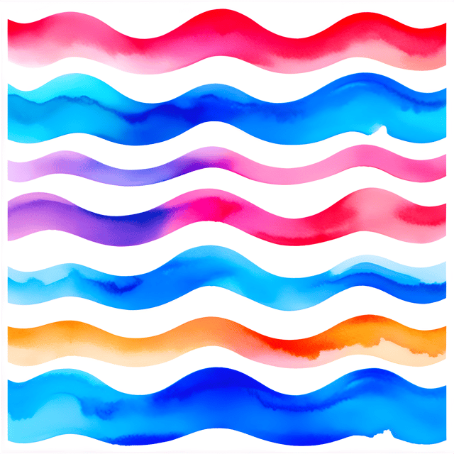 Free transparent PNG: Whimsical Watercolor Waves PNG with Transparent Background for Artistic Design