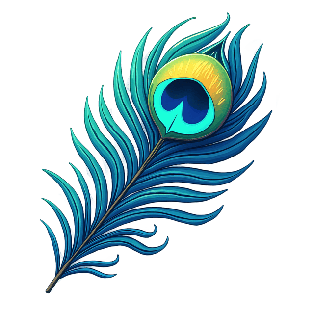Free transparent PNG: Iridescent Peacock Feather  Free PNG Download, Glowing Eyespot Clipart