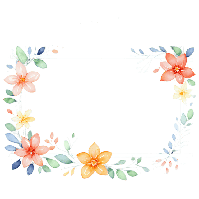 Free transparent PNG: Floral Carved Frame Watercolor Illustration Transparent PNG – Floral Decorative Clipart
