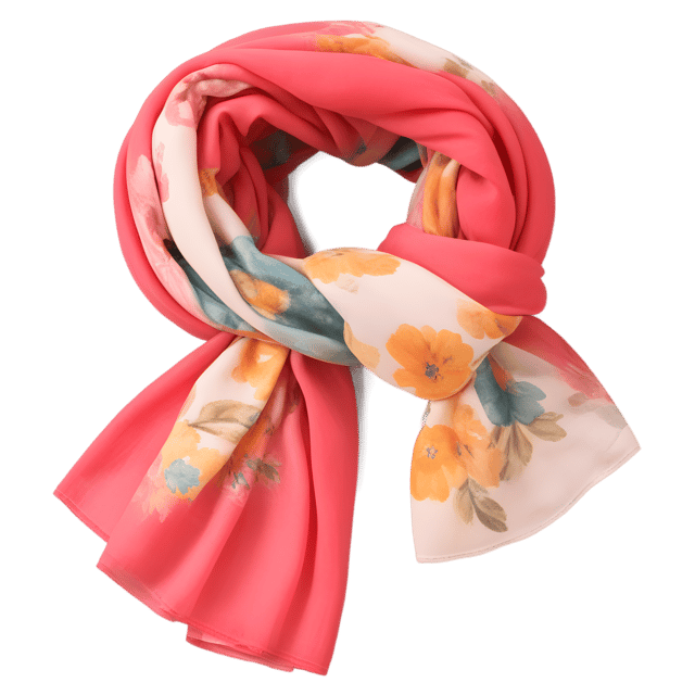 Free transparent PNG: Floral Scarf Transparent PNG Design for Fashion and Decor