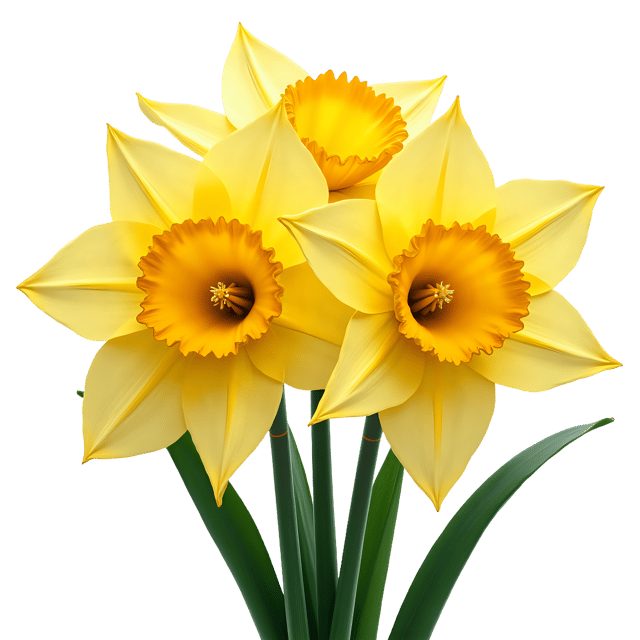 Free transparent PNG: Yellow Daffodils Cluster PNG Transparent Background