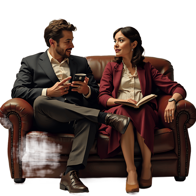 Free transparent PNG: Couple Watching a Movie PNG Clipart  Ideal for Relationship Themes  Entertainment Projects