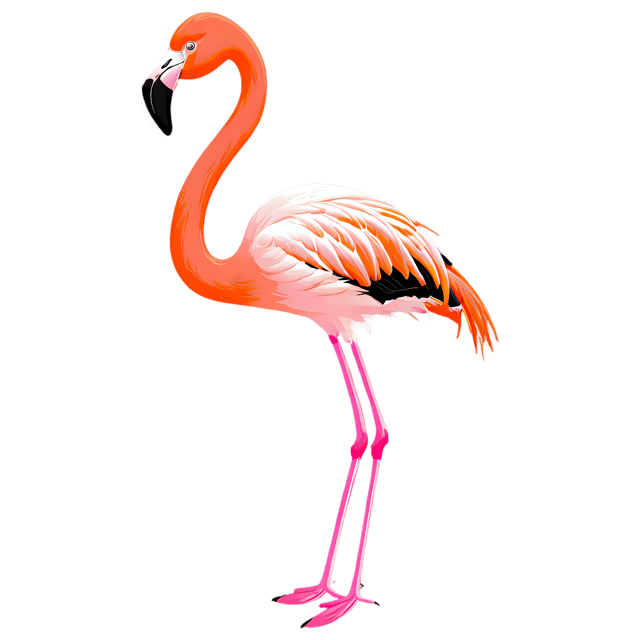 Free transparent PNG: Cute Cartoon Flamingo Illustration for Nursery Decor and Clipart