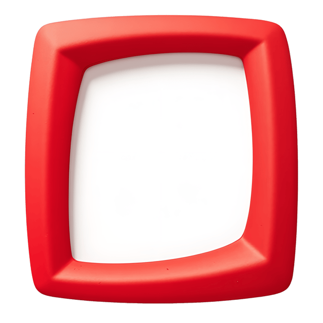 Free transparent PNG: Vibrant Red Plastic Frame with Bold Angular Shape - Modern Illustration Clipart
